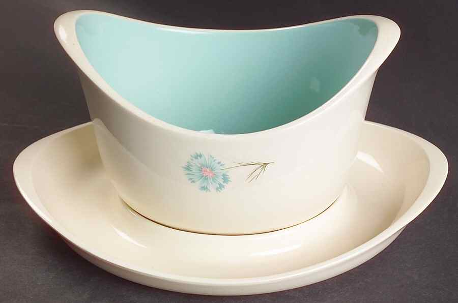 Boutonniere Open Sauce Boat & Underplate by Taylor, Smith & Taylor (Ts&T)-1