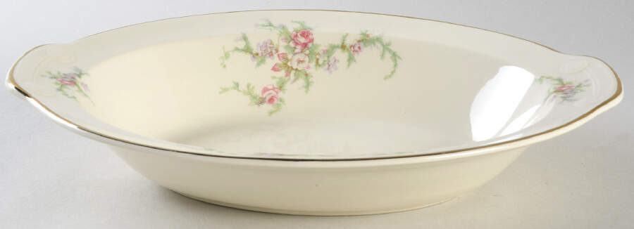 Brides Bouquet 10" Oval Vegetable Bowl by Taylor, Smith & Taylor (Ts&T)-1