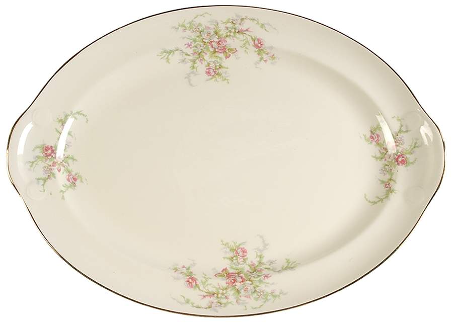 Brides Bouquet 15" Oval Serving Platter by Taylor, Smith & Taylor (Ts&T)-1
