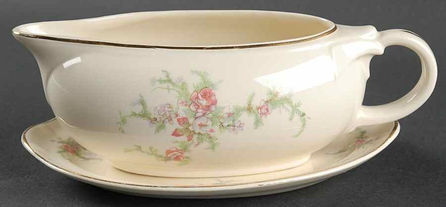 Brides Bouquet Gravy Boat & Underplate by Taylor, Smith & Taylor (Ts&T)-1