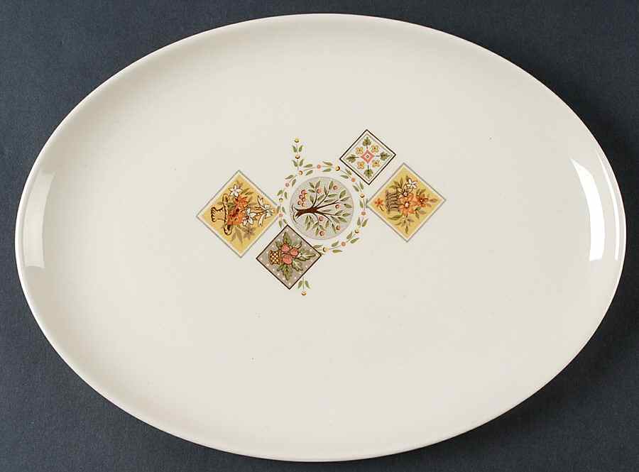 Brocatelle 11" Oval Serving Platter by Taylor, Smith & Taylor (Ts&T)-1
