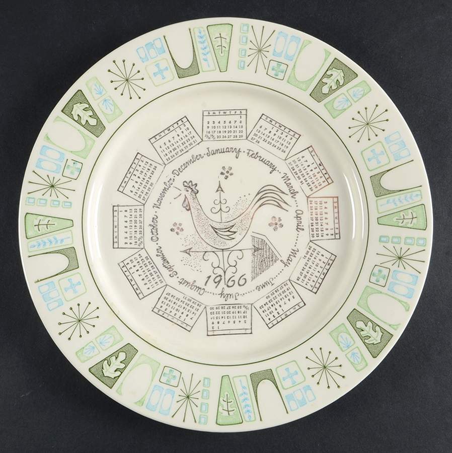 Cathay "1966" Calendar Plate by Taylor, Smith & Taylor (Ts&T)-1