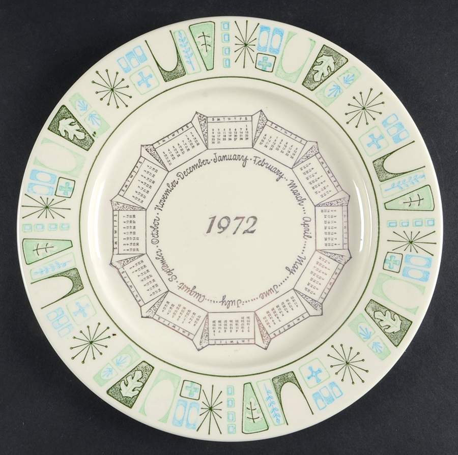 Cathay "1972" Calendar Plate by Taylor, Smith & Taylor (Ts&T)-1