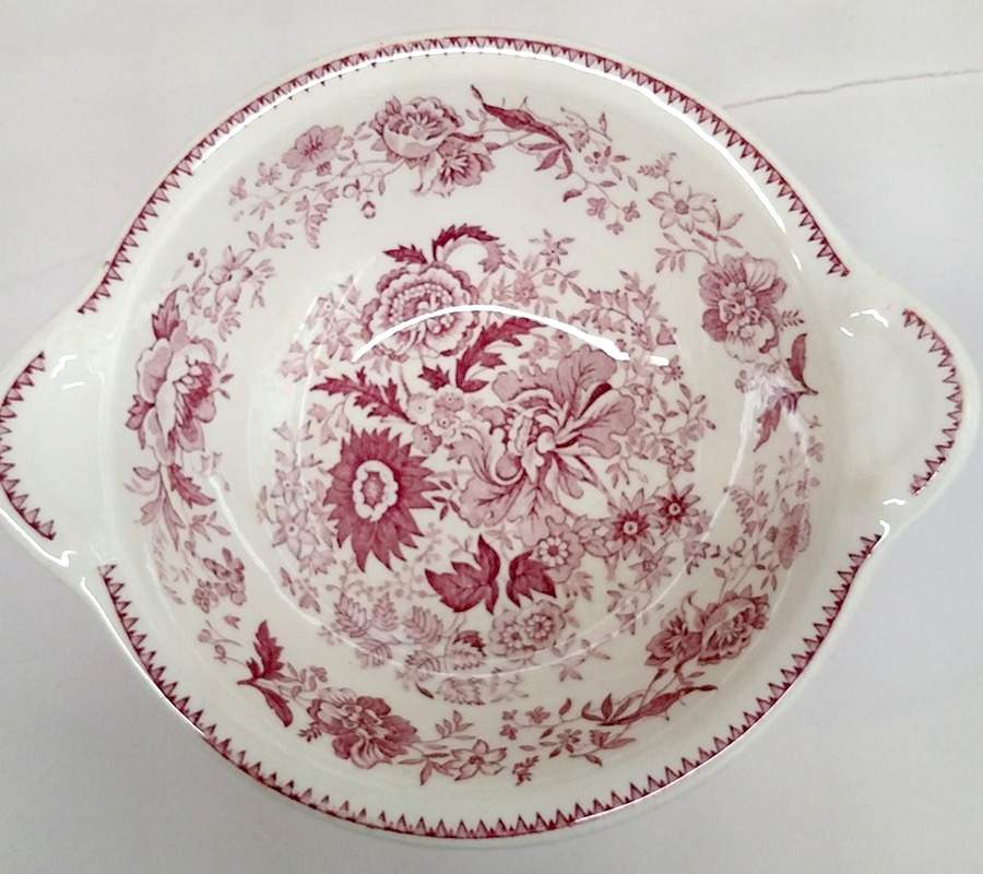 Center Bouquet Red (Smooth) Lugged Cereal Bowl by Taylor, Smith & Taylor (Ts&T)-1