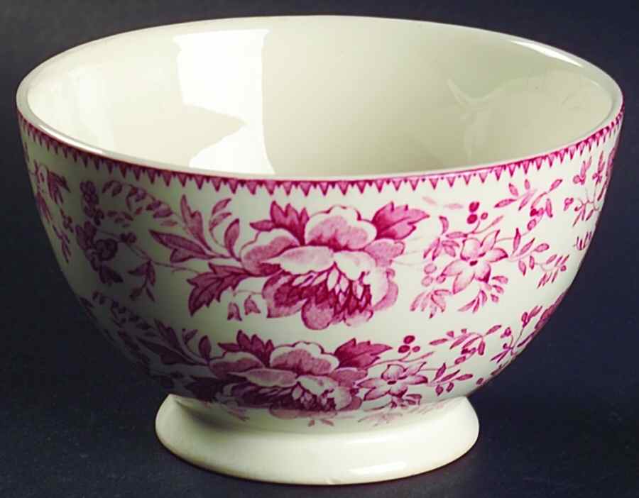 Center Bouquet Red (Smooth) Cranberry Bowl by Taylor, Smith & Taylor (Ts&T)-1