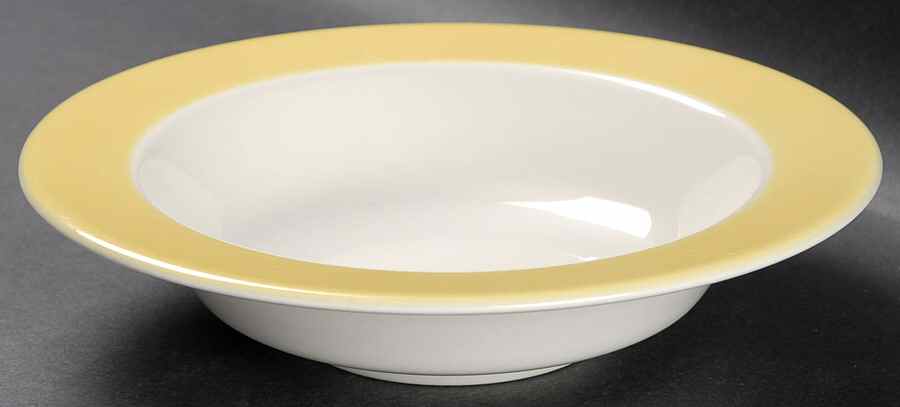 Classic Sunburst Yellow (No Trim) Rim Soup Bowl by Taylor, Smith & Taylor (Ts&T)-1