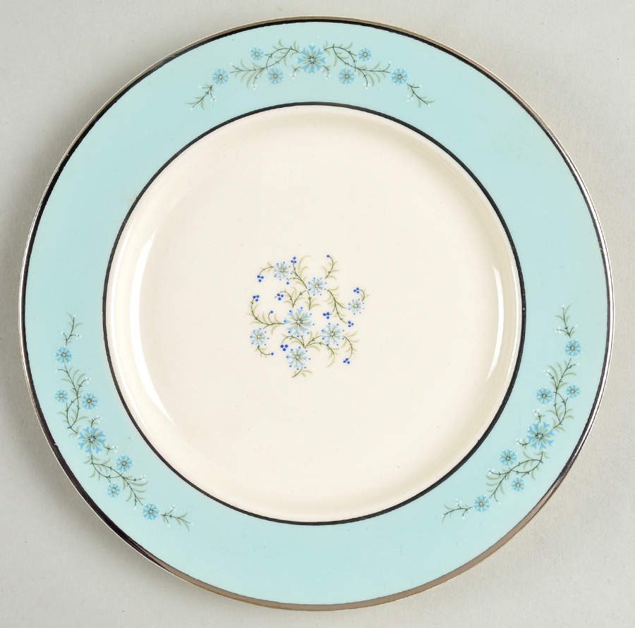 Classic Blue Bread & Butter Plate by Taylor, Smith & Taylor (Ts&T)-1