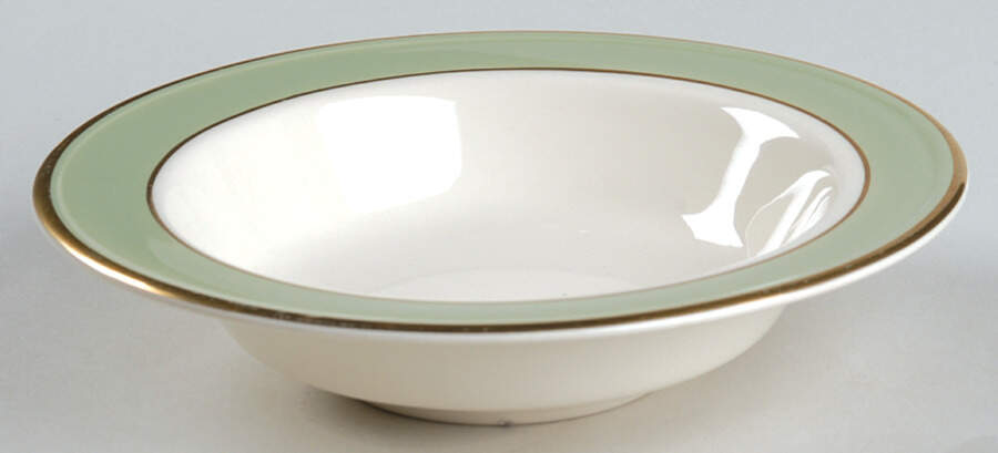 Classic Heritage Celadon Green Rim Soup Bowl by Taylor, Smith & Taylor (Ts&T)-1