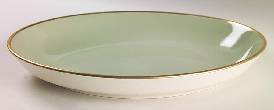 Classic Heritage Celadon Green 12" Oval Vegetable Bowl by Taylor, Smith & Taylor (Ts&T)-1