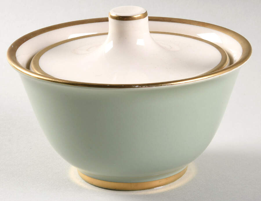 Classic Heritage Celadon Green Sugar Bowl & Lid by Taylor, Smith & Taylor (Ts&T)-1