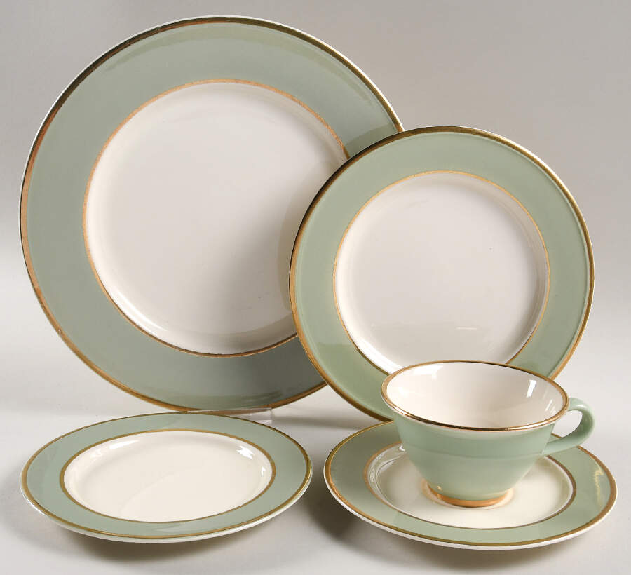 Classic Heritage Celadon Green 5 Piece Place Setting by Taylor, Smith & Taylor (Ts&T)-1