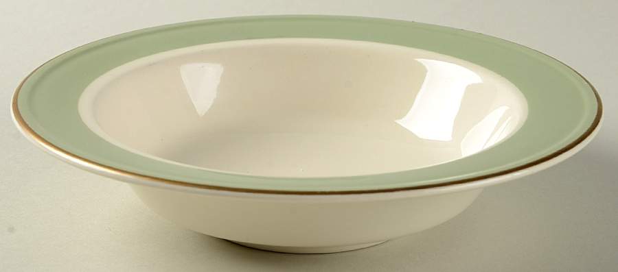 Classic Heritage Celadon Green Rim Soup Bowl by Taylor, Smith & Taylor (Ts&T)-1