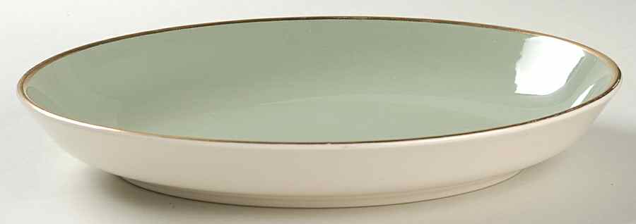 Classic Heritage Celadon Green 11" Oval Vegetable Bowl by Taylor, Smith & Taylor (Ts&T)-1