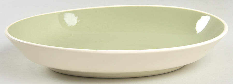 Daisy Wreath Green 9" Oval Vegetable Bowl by Taylor, Smith & Taylor (Ts&T)-1