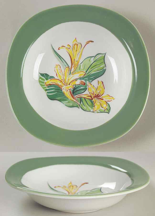 Daylily Rim Fruit/Dessert (Sauce) Bowl by Taylor, Smith & Taylor (Ts&T)-1