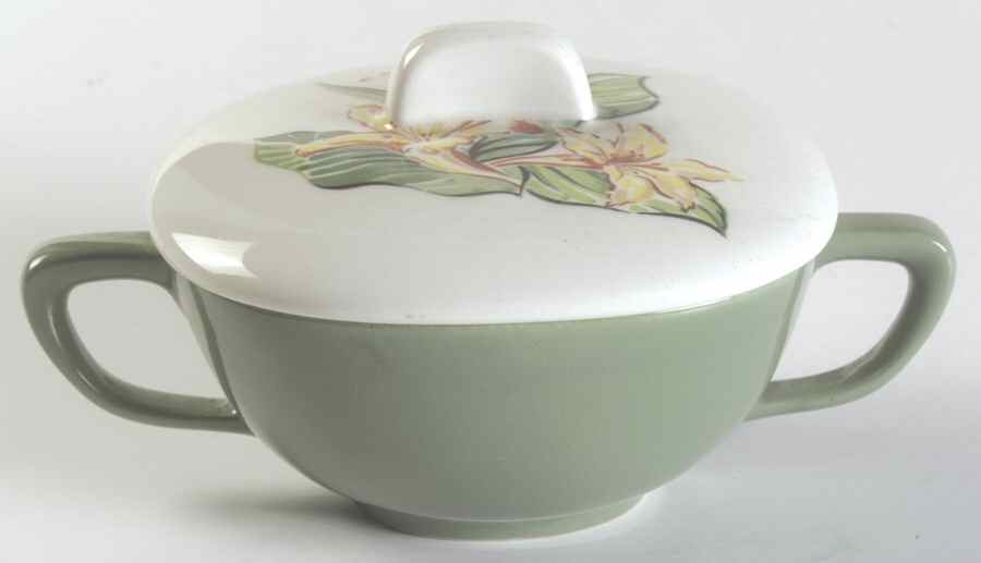 Daylily Sugar Bowl & Lid by Taylor, Smith & Taylor (Ts&T)-1