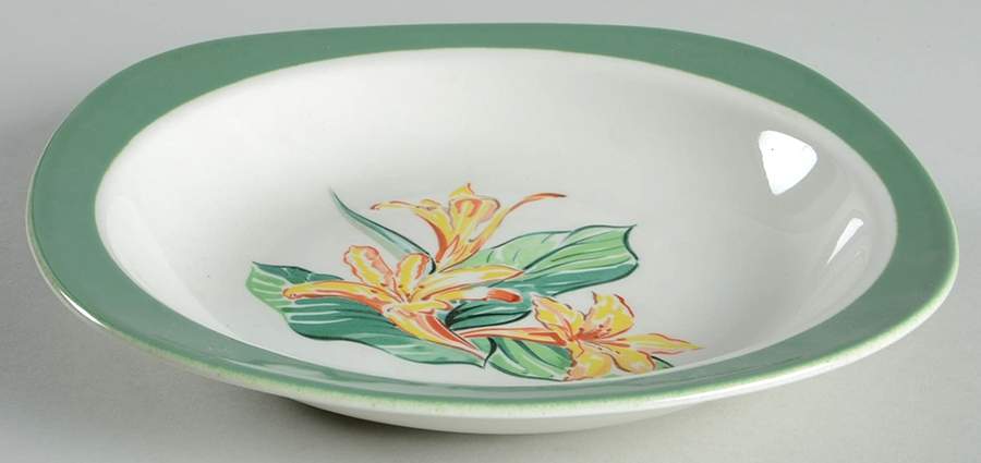 Daylily Rim Soup Bowl by Taylor, Smith & Taylor (Ts&T)-1