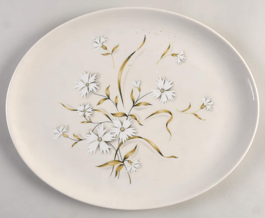 Dianthus 13" Oval Serving Platter by Taylor, Smith & Taylor (Ts&T)-1