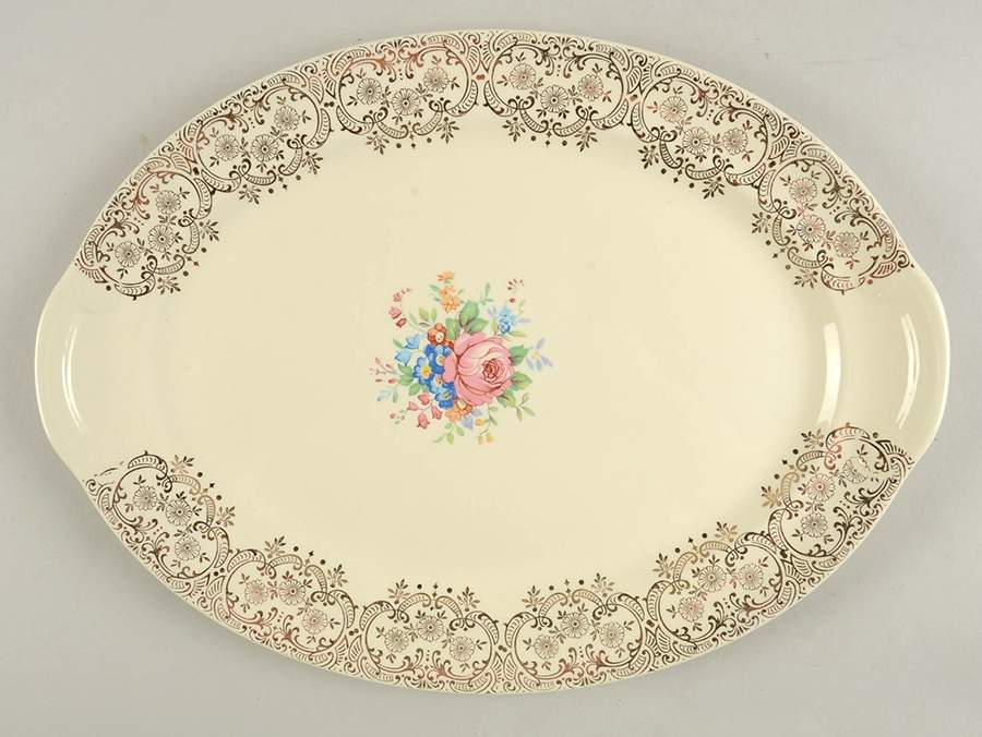 Diana (No Trim) 13" Oval Serving Platter by Taylor, Smith & Taylor (Ts&T)-1