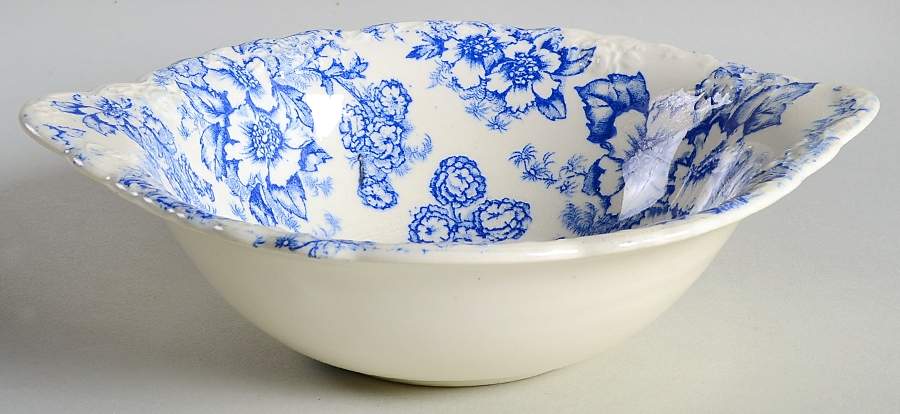 Dogwood Blue Lugged Cereal Bowl by Taylor, Smith & Taylor (Ts&T)-1