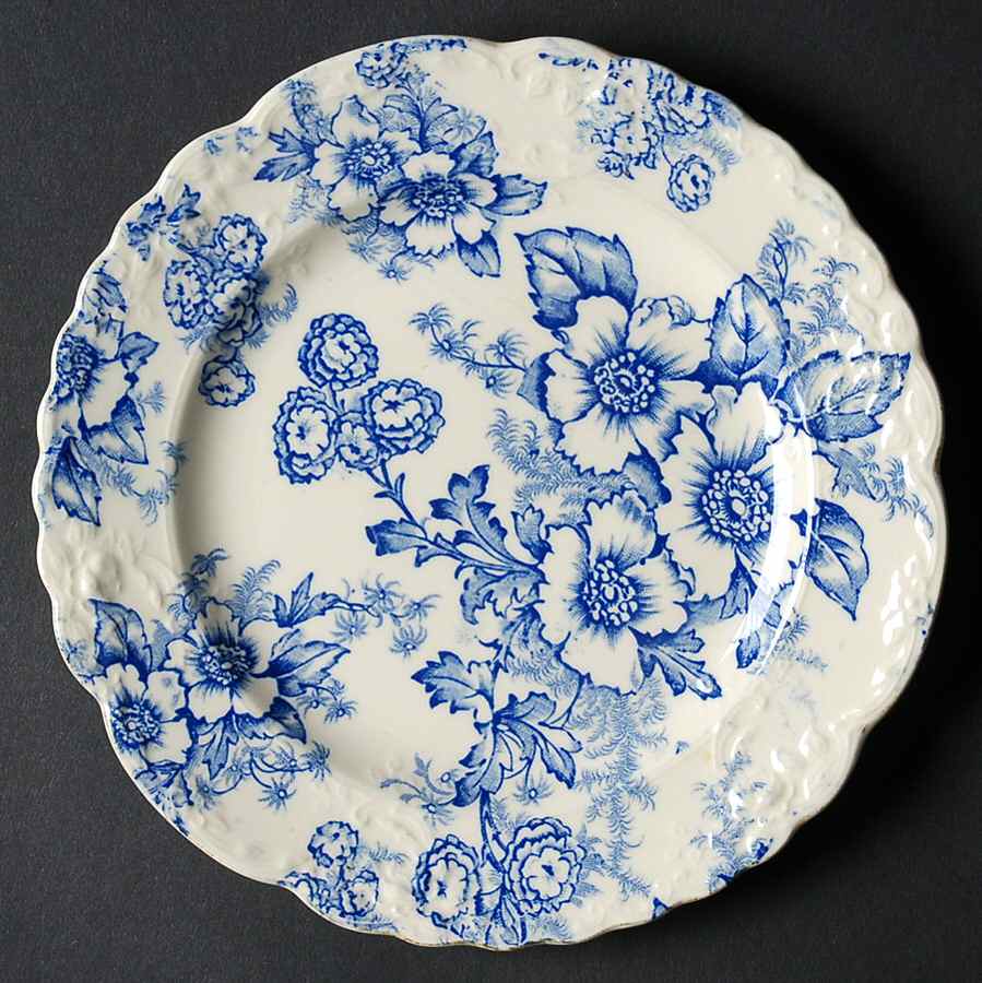 Dogwood Blue Bread & Butter Plate by Taylor, Smith & Taylor (Ts&T)-1