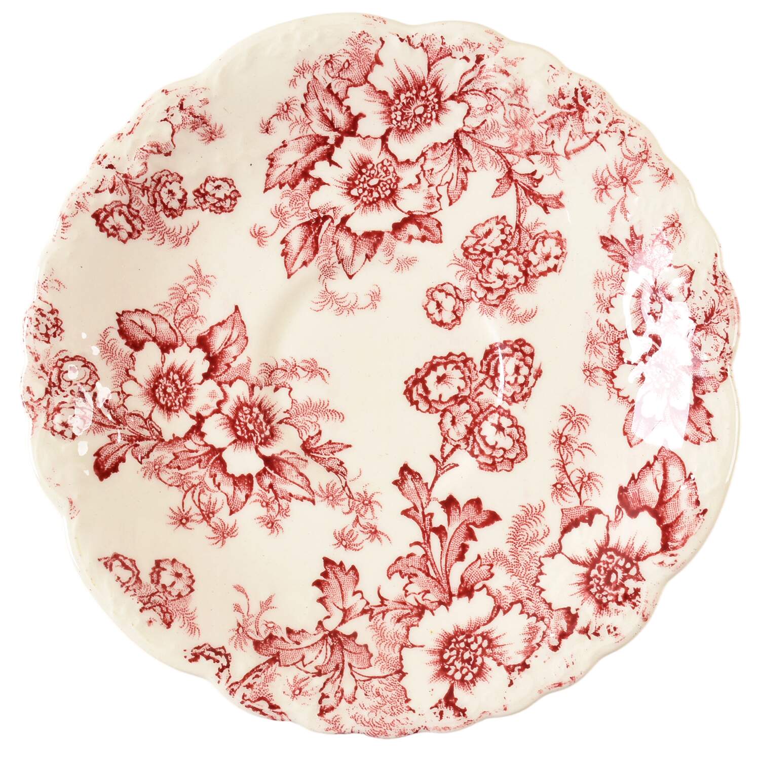 Dogwood Pink (Fairway, Cream Bkgd) Saucer by Taylor, Smith & Taylor (Ts&T)-1