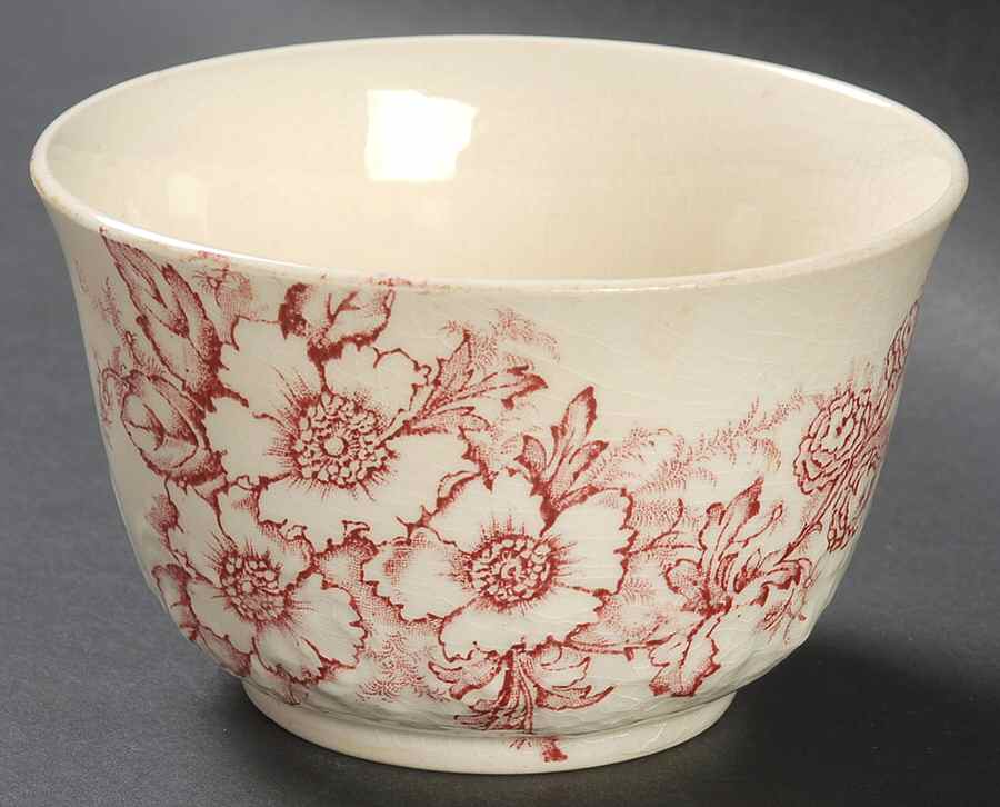 Dogwood Pink (Fairway, Cream Bkgd) Rice Bowl by Taylor, Smith & Taylor (Ts&T)-1