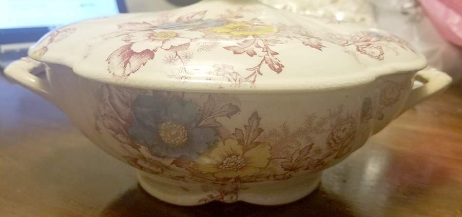 Dogwood Pink Multicolor Round Covered Vegetable by Taylor, Smith & Taylor (Ts&T)-1
