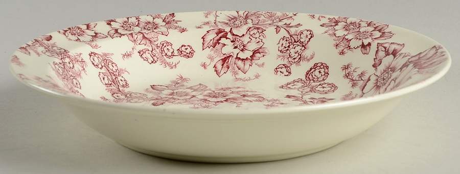 Dogwood Pink (Rim, Smooth, Cream) Rim Soup Bowl by Taylor, Smith & Taylor (Ts&T)-1