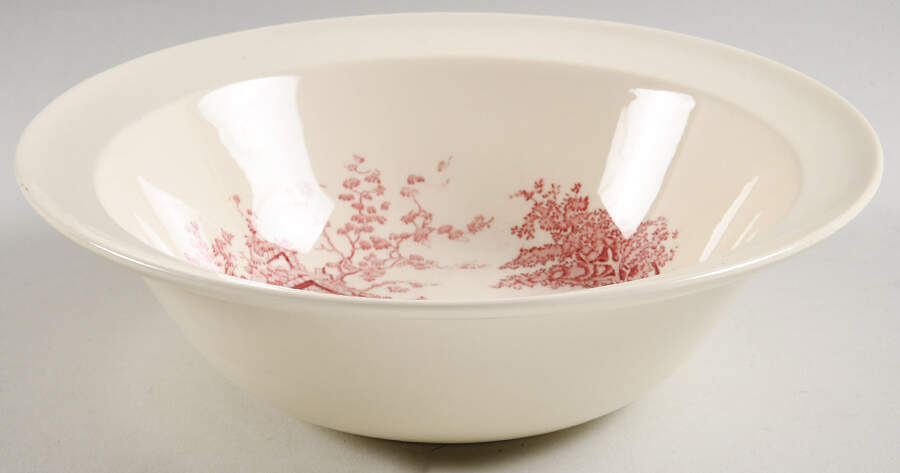 English Abbey Red (Laurel Empire, Smooth, No Trim) 9" Round Vegetable Bowl by Taylor, Smith & Taylor (Ts&T)-1