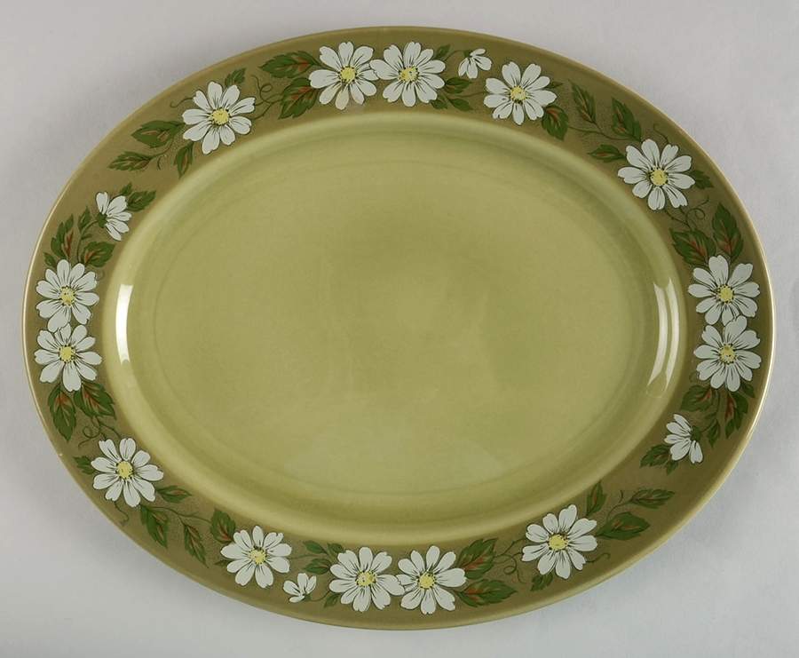 Flor Del Sol 13" Oval Serving Platter by Taylor, Smith & Taylor (Ts&T)-1