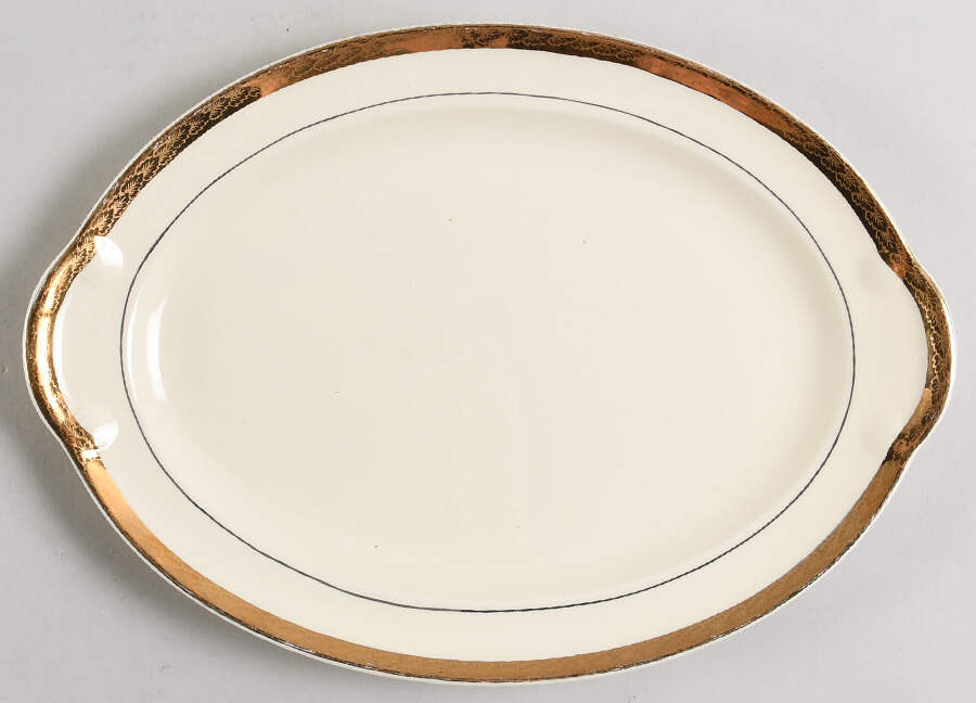 Golden Jubilee 11" Oval Serving Platter by Taylor, Smith & Taylor (Ts&T)-1