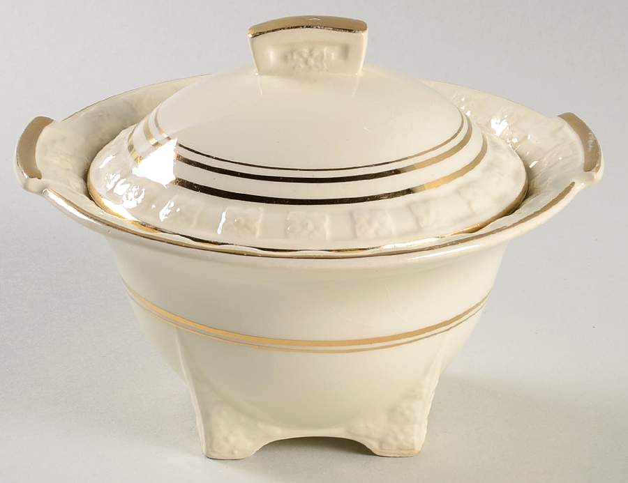 Golden Jubilee Sugar Bowl & Lid by Taylor, Smith & Taylor (Ts&T)-1