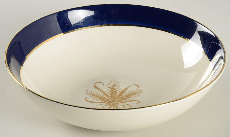 Golden Wheat Blue 9" Round Vegetable Bowl by Taylor, Smith & Taylor (Ts&T)-1