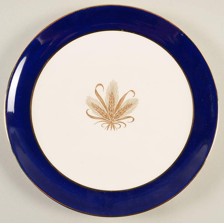 Golden Wheat Blue Salad Plate by Taylor, Smith & Taylor (Ts&T)-1