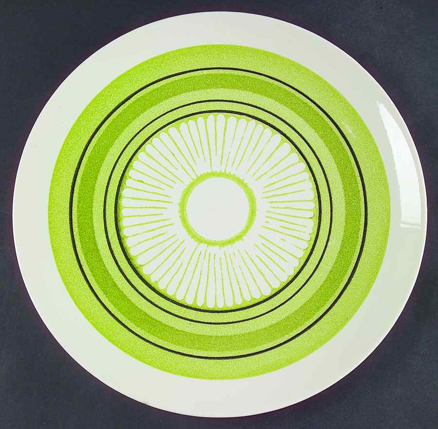 Green Span 12" Chop Plate (Round Platter) by Taylor, Smith & Taylor (Ts&T)-1