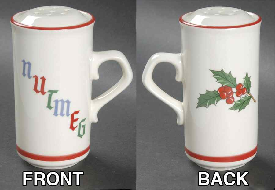 Holly and Spruce (Red Trim) Nutmeg Shaker by Taylor, Smith & Taylor (Ts&T)-1