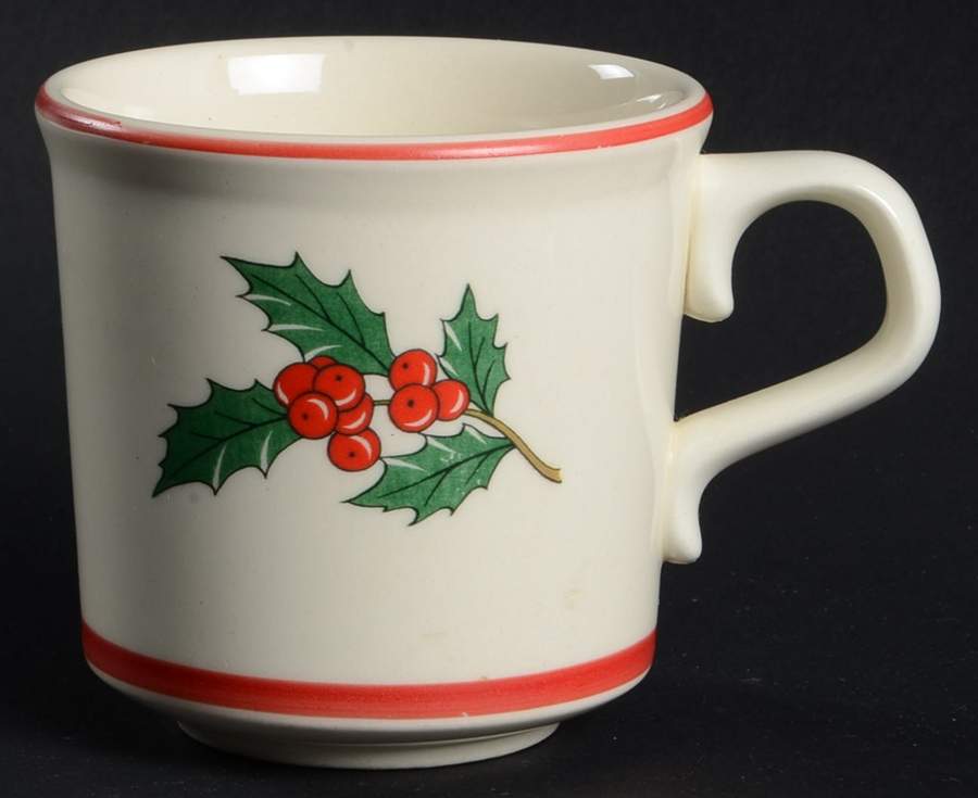 Holly and Spruce (Red Trim) Punch Cup by Taylor, Smith & Taylor (Ts&T)-1