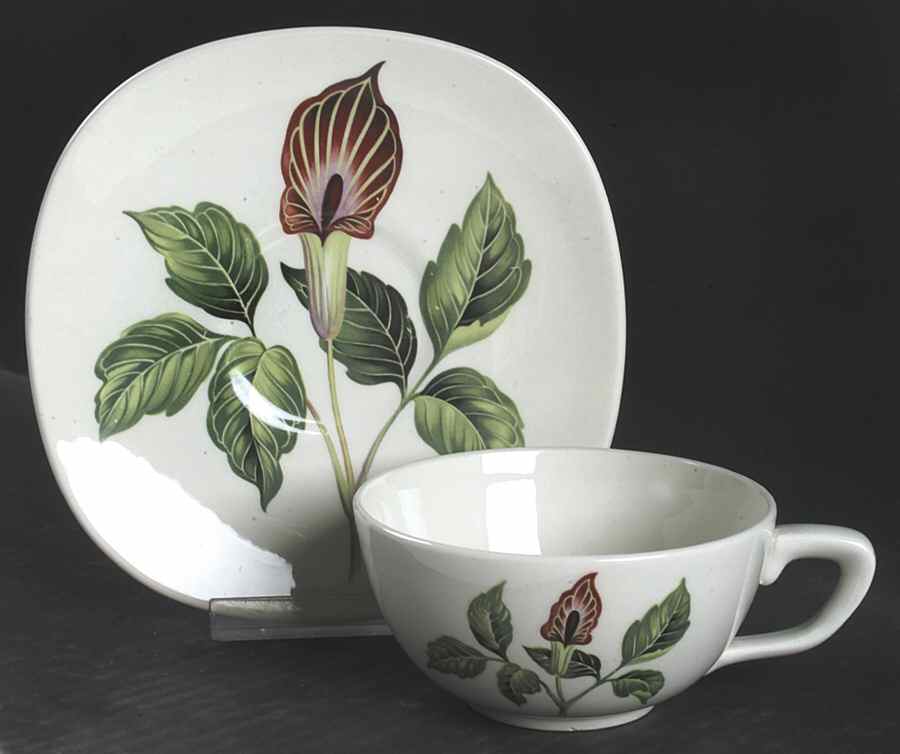 King O'Dell Flat Cup & Saucer Set by Taylor, Smith & Taylor (Ts&T)-1