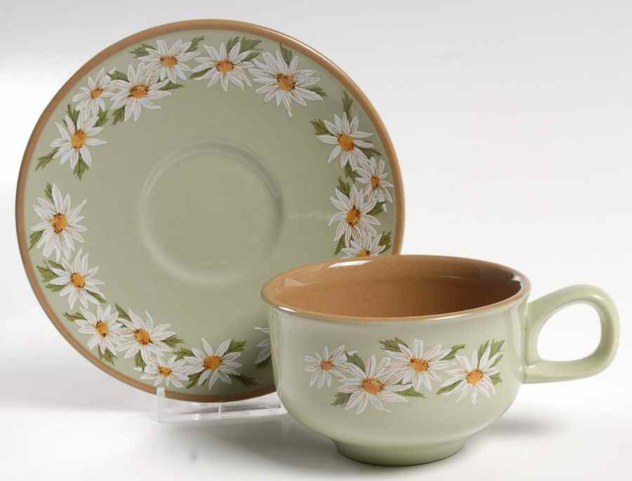 Lazy Daisy Flat Cup & Saucer Set by Taylor, Smith & Taylor (Ts&T)-1