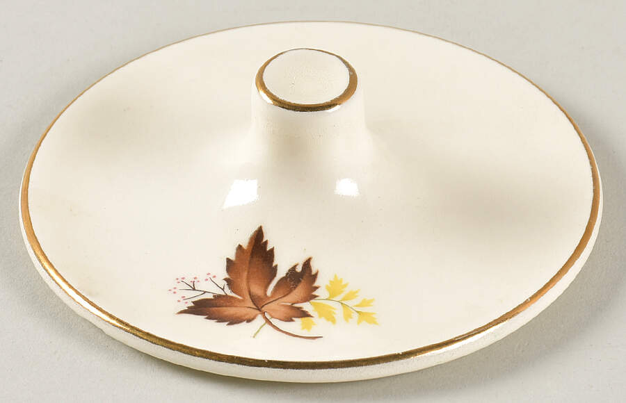 Leaf O'Gold(Gold Trim) Lid for Sugar Bowl by Taylor, Smith & Taylor (Ts&T)-1