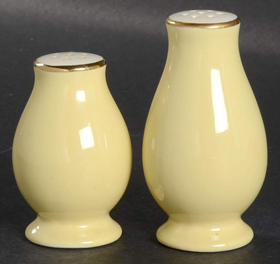 Leaf O'Gold(Gold Trim) Salt & Pepper Set by Taylor, Smith & Taylor (Ts&T)-1