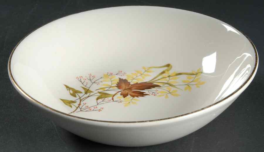 Leaf O'Gold(Gold Trim) Fruit/Dessert (Sauce) Bowl by Taylor, Smith & Taylor (Ts&T)-1
