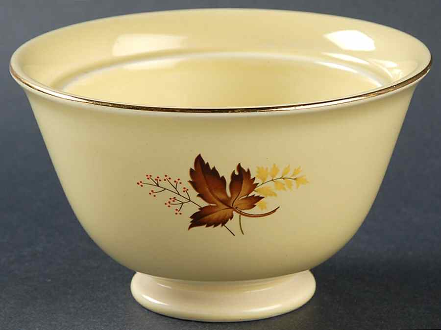 Leaf O'Gold(Gold Trim) Sugar Bowl No Lid by Taylor, Smith & Taylor (Ts&T)-1