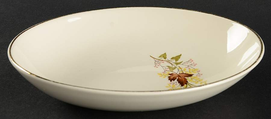 Leaf O'Gold(Gold Trim) 8" Oval Vegetable Bowl by Taylor, Smith & Taylor (Ts&T)-1