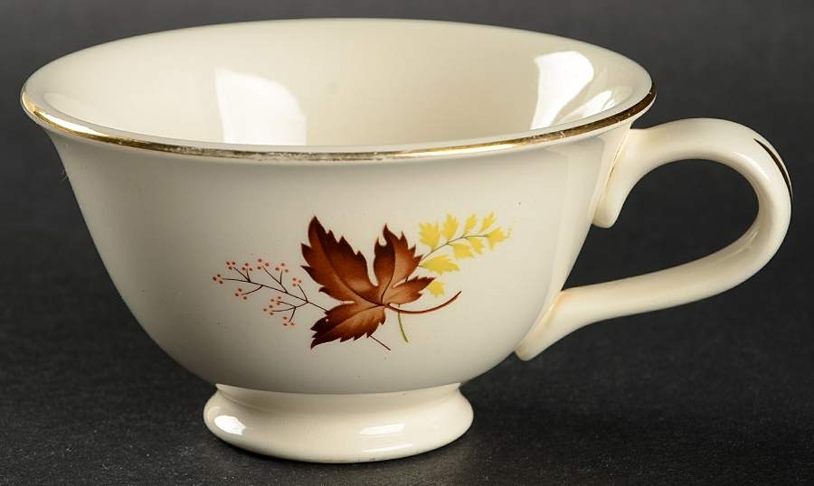 Leaf O'Gold(Gold Trim) Footed Cup by Taylor, Smith & Taylor (Ts&T)-1