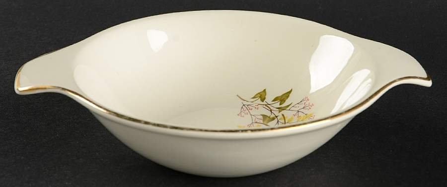 Leaf O'Gold(Gold Trim) Lugged Cereal Bowl by Taylor, Smith & Taylor (Ts&T)-1
