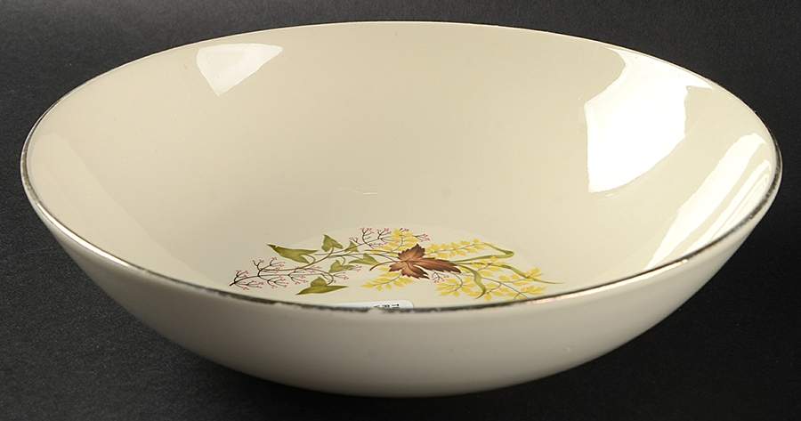 Leaf O'Gold(Gold Trim) 9" Round Vegetable Bowl by Taylor, Smith & Taylor (Ts&T)-1
