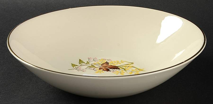 Leaf O'Gold(Gold Trim) 8" Round Vegetable Bowl by Taylor, Smith & Taylor (Ts&T)-1