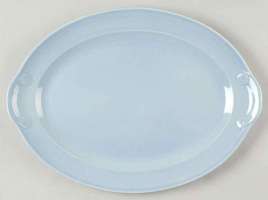 Luray Pastels Windsor Blue 13" Oval Serving Platter by Taylor, Smith & Taylor (Ts&T)-1